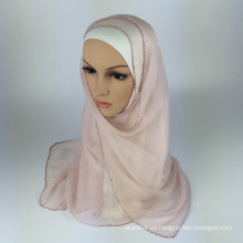 100% seda georgette hijab musulmanes bufanda